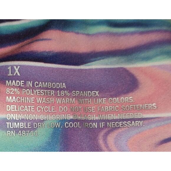 MTA SPORT Leggings Pants 1X COLORFUL Yoga Workout Pink Blue Purple Women's 1X - Picture 5 of 9
